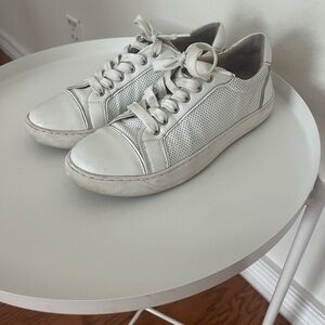 Vaneli White Lace-Up Women's Sneakers